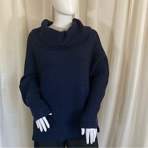 Apt 9 Navy Cowl Neck Knit Sweater - Large